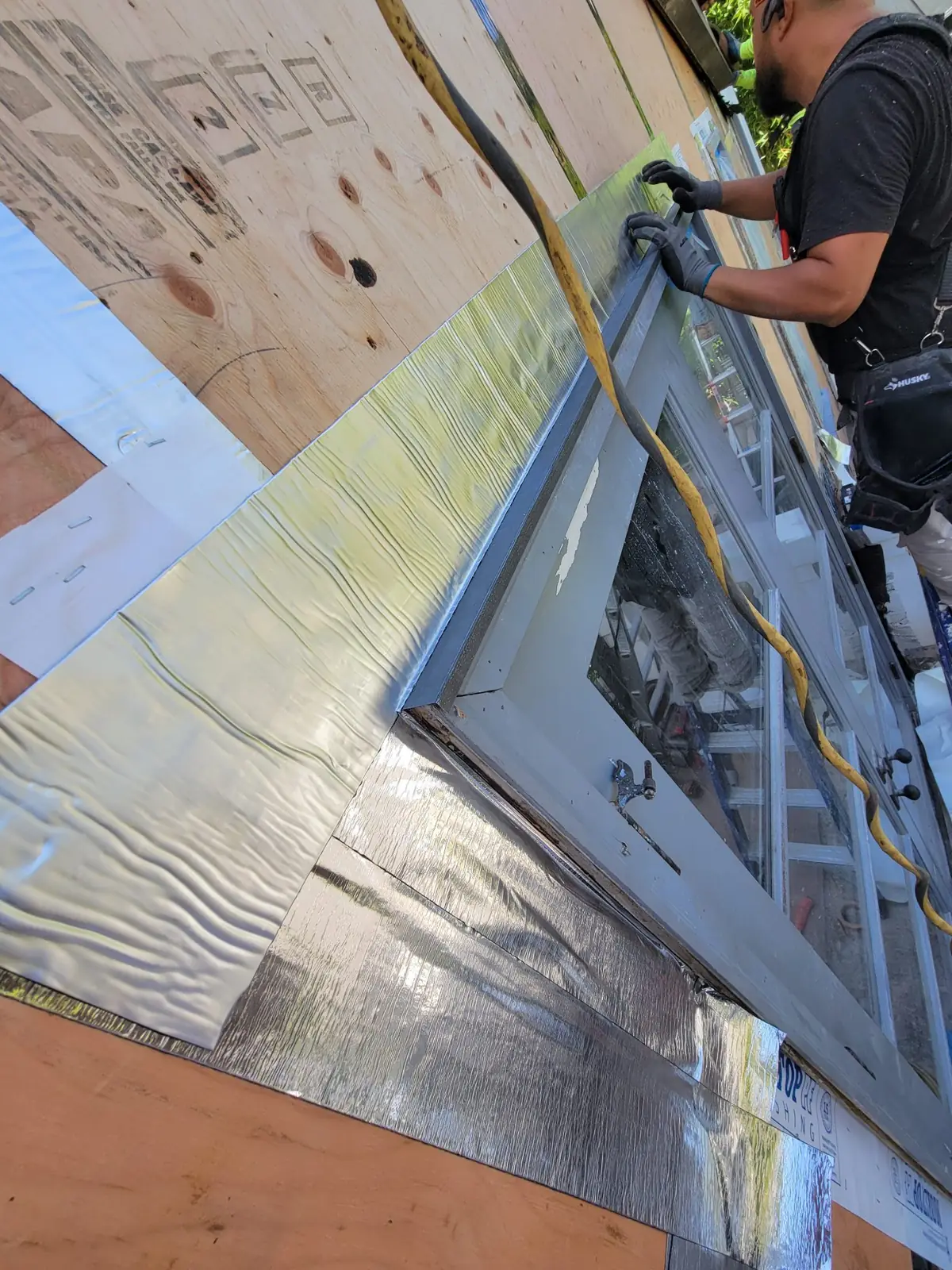 Brentwood water intrusion window flashing access during exterior wall repair