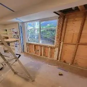 Interior wall opened during Hermosa Beach water damage repair