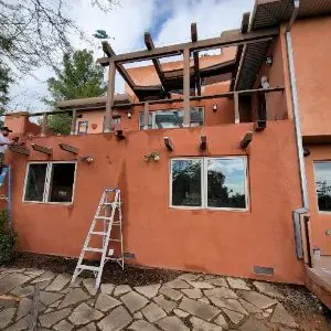 Exterior wall opened during Kagel Canyon water damage reconstruction