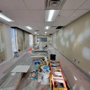 Floor protection set for Vernon commercial water damage reconstruction